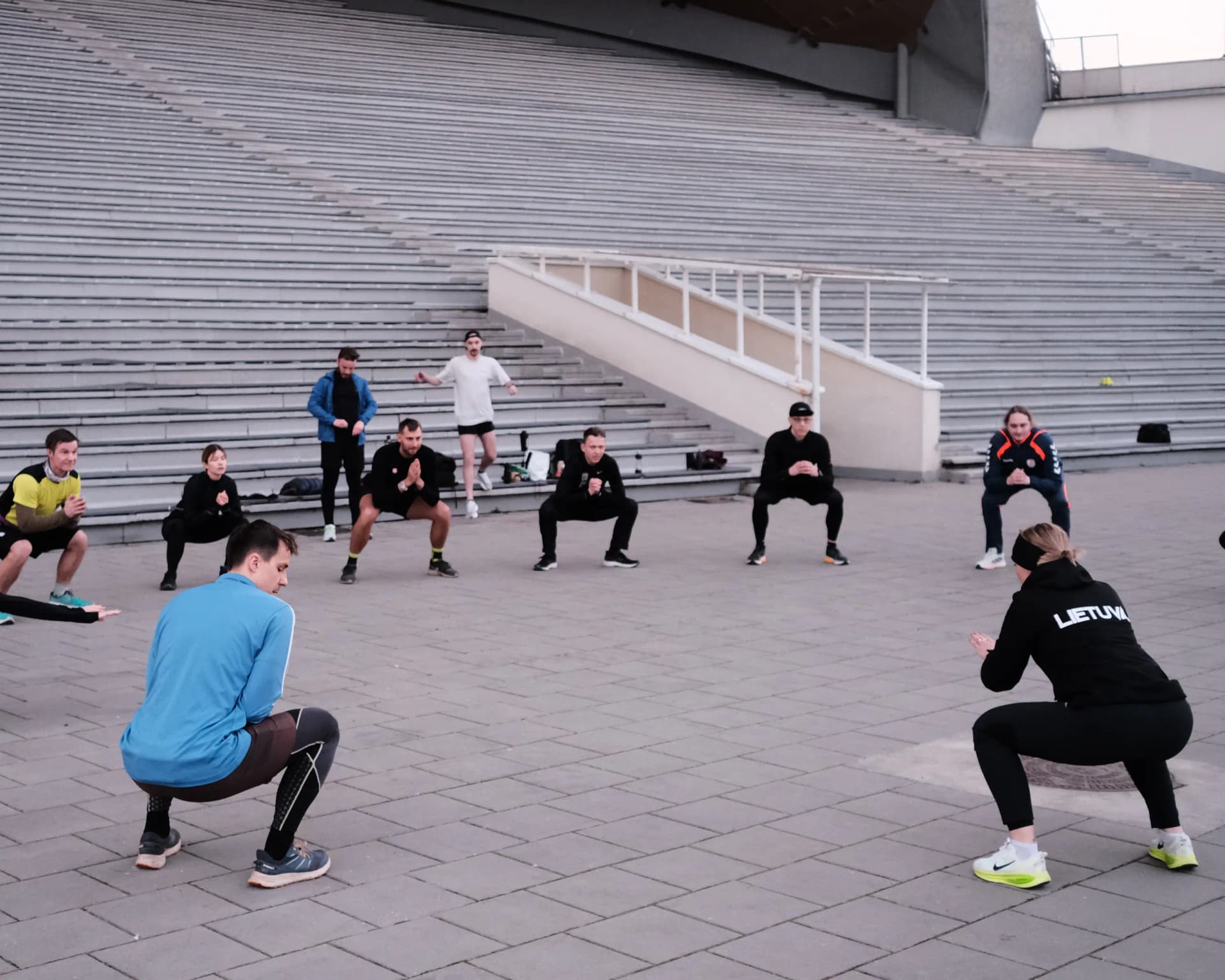 Treniruotė lauke Vilniuje su Dovile